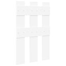 vidaXL Fali Kabáthorog Falra szerelhető Fehér 65 x 3 x 100 cm Faanyag