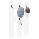 vidaXL Fali Kabáthorog Falra szerelhető Fehér 65 x 3 x 100 cm Faanyag