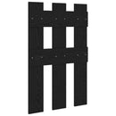 vidaXL Fali Kabáthorog tárolóval Musta tammi 65 x 3 x 100 cm Faanyag