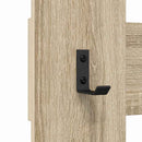 vidaXL Fali Kabáthorog tárolóval sonoma tölgy 65 x 3 x 100 cm Faanyag