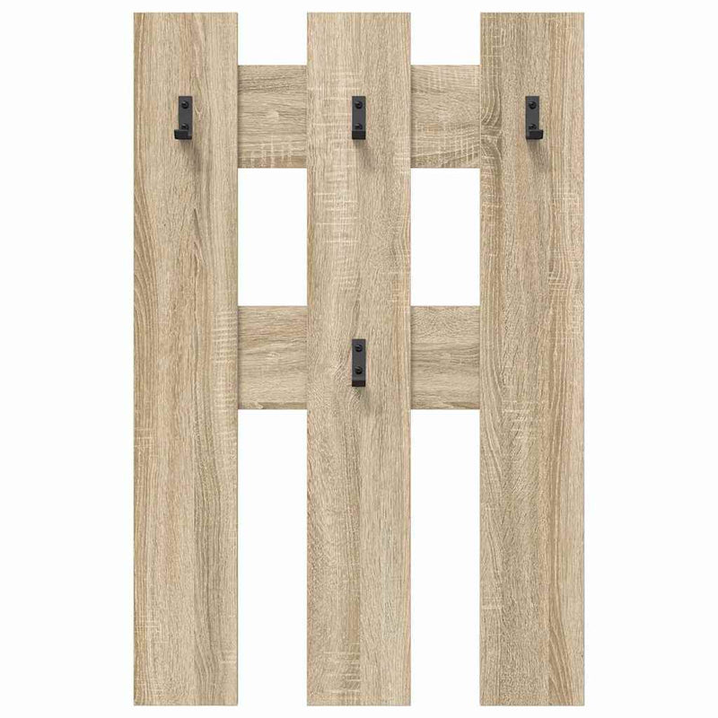 vidaXL Fali Kabáthorog tárolóval sonoma tölgy 65 x 3 x 100 cm Faanyag