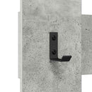 vidaXL Fali Kabáthorog tárolóval Beton szürke 65 x 3 x 100 cm Faanyag