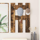 vidaXL Fali Kabáthorog tárolóval Füstölt tölgy 65 x 3 x 100 cm Faanyag