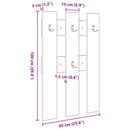 vidaXL Fali Kabáthorog tárolóval Füstölt tölgy 65 x 3 x 100 cm Faanyag