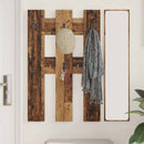 vidaXL Fali Kabáthorog tárolóval Régi fa 65 x 3 x 100 cm Faanyag