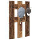 vidaXL Fali Kabáthorog tárolóval Régi fa 65 x 3 x 100 cm Faanyag