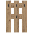 vidaXL Fali Kabáthorog kézműves tölgy 65 x 3 x 100 cm Faanyag