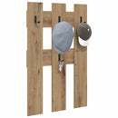 vidaXL Fali Kabáthorog kézműves tölgy 65 x 3 x 100 cm Faanyag