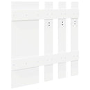 vidaXL Fali Kabáthorog tárolóval Fehér 100 x 10 x 100 cm Faanyag