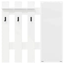 vidaXL Fali Kabáthorog tárolóval Fehér 100 x 10 x 100 cm Faanyag