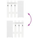 vidaXL Fali Kabáthorog tárolóval Fehér 100 x 10 x 100 cm Faanyag