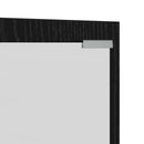 vidaXL Fali Kabáthorog tükörrel Fekete tölgy 100 x 10 x 100 cm Faanyag