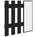 vidaXL Fali Kabáthorog tükörrel Fekete tölgy 100 x 10 x 100 cm Faanyag