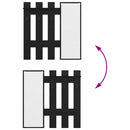 vidaXL Fali Kabáthorog tükörrel Fekete tölgy 100 x 10 x 100 cm Faanyag