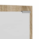 vidaXL Fali Kabáthorog tükörrel Sonoma tölgy 100 x 10 x 100 cm Faanyag