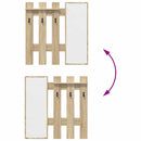 vidaXL Fali Kabáthorog tükörrel Sonoma tölgy 100 x 10 x 100 cm Faanyag