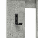 vidaXL Fali Kabáthorog tükörrel Beton szürke 100 x 10 x 100 cm Faanyag