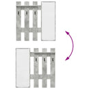 vidaXL Fali Kabáthorog tükörrel Beton szürke 100 x 10 x 100 cm Faanyag