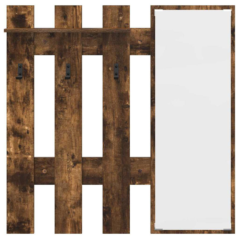 vidaXL Fali Kabáthorog Füstölt tölgy 100 x 10 x 100 cm Faanyag