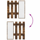 vidaXL Fali Kabáthorog Füstölt tölgy 100 x 10 x 100 cm Faanyag