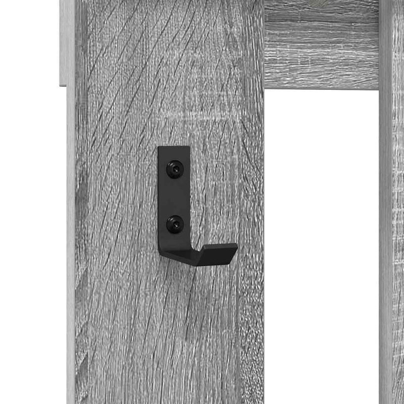 vidaXL Fali Kabáthorog Szürke sonoma 100 x 10 x 100 cm Faanyag