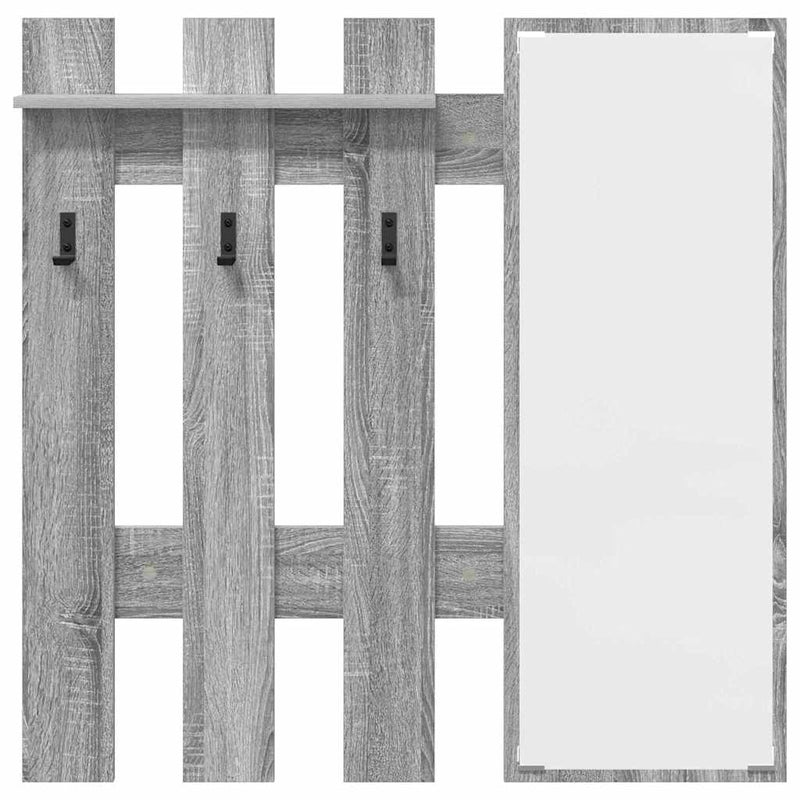 vidaXL Fali Kabáthorog Szürke sonoma 100 x 10 x 100 cm Faanyag