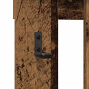 vidaXL Fali Kabáthorog tárolóval Régi fa 100 x 10 x 100 cm Faanyag