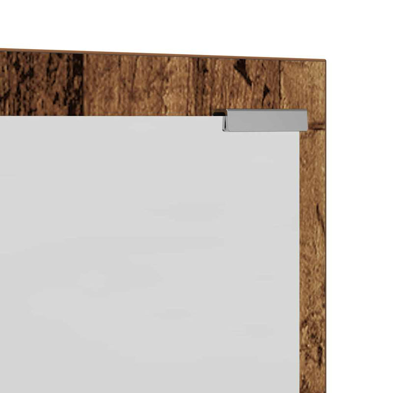 vidaXL Fali Kabáthorog tárolóval Régi fa 100 x 10 x 100 cm Faanyag