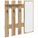 vidaXL Fali Kabáthorog Kézműves tölgy 100 x 10 x 100 cm Faanyag