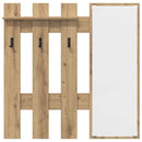 vidaXL Fali Kabáthorog Kézműves tölgy 100 x 10 x 100 cm Faanyag