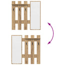 vidaXL Fali Kabáthorog Kézműves tölgy 100 x 10 x 100 cm Faanyag