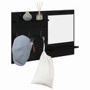 vidaXL Fali Kabáthorog polcokkal Fekete tölgy 90 x 10 x 50 cm Faanyag