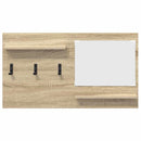 vidaXL Fali Kabáthorog polcokkal sonoma tölgy 90 x 10 x 50 cm Faanyag