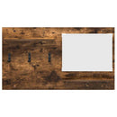 vidaXL Fali Kabáthorog polcokkal Füstölt tölgy 90 x 10 x 50 cm Faanyag