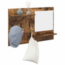 vidaXL Fali Kabáthorog polcokkal Füstölt tölgy 90 x 10 x 50 cm Faanyag