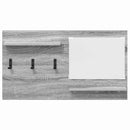 vidaXL Fali Kabáthorog polcokkal Szürke sonoma 90 x 10 x 50 cm Faanyag