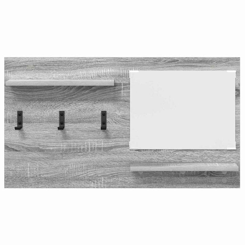 vidaXL Fali Kabáthorog polcokkal Szürke sonoma 90 x 10 x 50 cm Faanyag