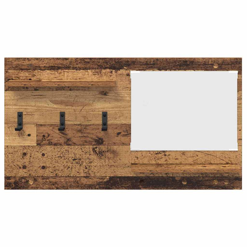 vidaXL Fali Kabáthorog polcokkal Régi fa 90 x 10 x 50 cm Faanyag
