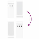 vidaXL Fali Kabáthorog polcokkal Fehér 70 x 10 x 90 cm Faanyag