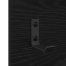 vidaXL Fali Kabáthorog polcokkal Musta tammi 70 x 10 x 90 cm Faanyag