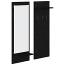 vidaXL Fali Kabáthorog polcokkal Fekete tölgy 70 x 10 x 90 cm Faanyag
