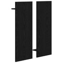 vidaXL Fali Kabáthorog polcokkal Fekete tölgy 70 x 10 x 90 cm Faanyag