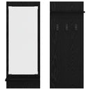 vidaXL Fali Kabáthorog polcokkal Fekete tölgy 70 x 10 x 90 cm Faanyag