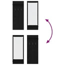 vidaXL Fali Kabáthorog polcokkal Musta tammi 70 x 10 x 90 cm Faanyag