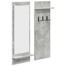 vidaXL Fali Kabáthorog polcokkal Beton Szürke 70 x 10 x 90 cm Faanyag