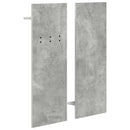 vidaXL Fali Kabáthorog polcokkal Beton Szürke 70 x 10 x 90 cm Faanyag