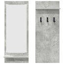 vidaXL Fali Kabáthorog polcokkal Beton szürke 70 x 10 x 90 cm Faanyag