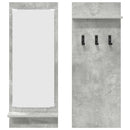 vidaXL Fali Kabáthorog polcokkal Beton Szürke 70 x 10 x 90 cm Faanyag