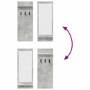 vidaXL Fali Kabáthorog polcokkal Beton szürke 70 x 10 x 90 cm Faanyag