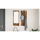 vidaXL Fali Kabáthorog polcokkal Füstölt tölgy 70 x 10 x 90 cm Faanyag